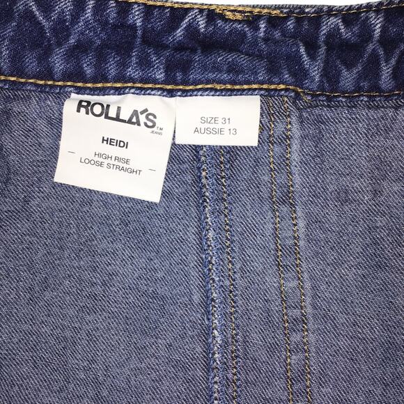 Rolla’s Heidi High Rise Organic Cotton Loose Straight Cargo Jeans Women’s 31" - Picture 6 of 11